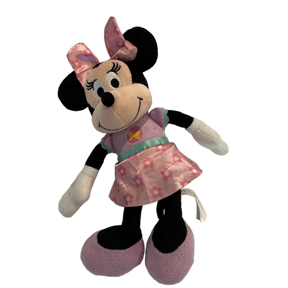 Disney Minnie Mouse Plush Doll Lovie Pink Bow